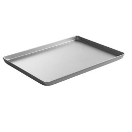 Taca cukiernicza piekarnicza ekspozycyjna z aluminium 600x400x20mm srebrna - Hendi 808511