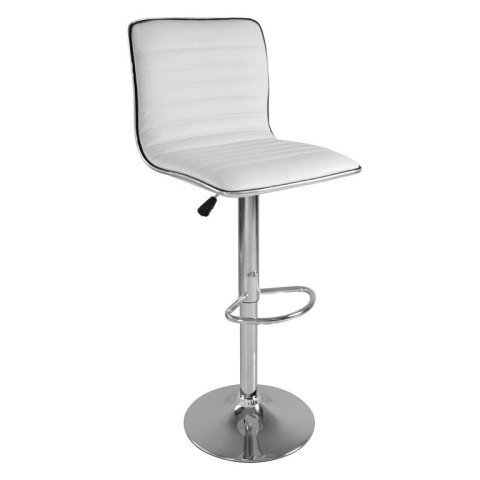 Zestaw 2 białych krzeseł barowych, z regulacją wysokości