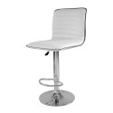 Zestaw 2 białych krzeseł barowych, z regulacją wysokości