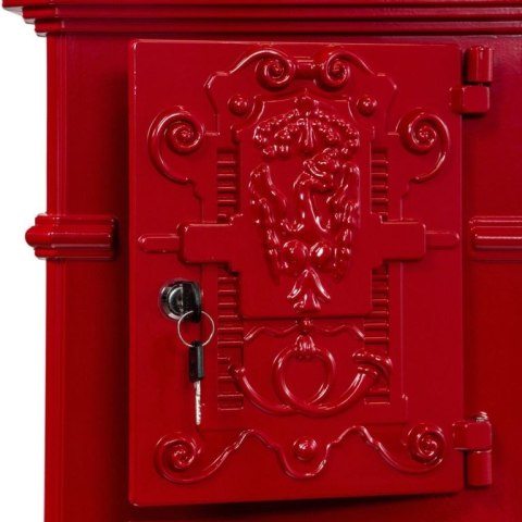 Skrzynka na listy antyczna czerwona