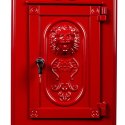 Skrzynka na listy antyczna czerwona