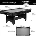 Stół bilardowy GamesPlanet 6 FT Trendline z wyposażeniem