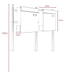 SKRZYNKA POCZTOWA NA LISTY PODWÓJNA NA STOJAKU Z GAZETNIKIEM