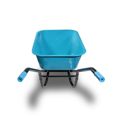 Taczka Ogrodowa Solidna taczka 100L jednokołowa niebieska Mocna 250kg koło PU