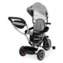 Trójkołowy rowerek spacerówka 2w1 obracane siedzisko składany daszek szary ECOTOYS