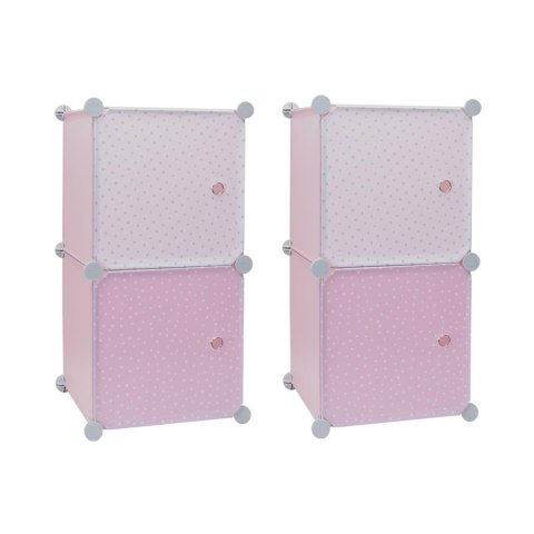 Modularny regał Cubes 2 do pokoju dziecka różowy