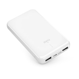 Powerbank 10000mAh USB-A USB-C 12W - biały