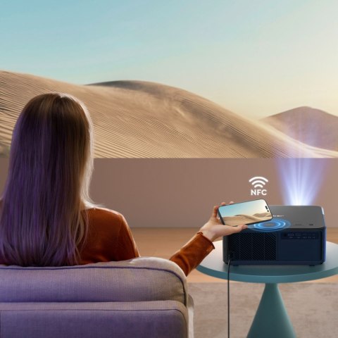 Projektor multimedialny FullHD 1080p LCD z głośnikami JBL i subwooferem WiFi BT K2s Pro - czarny