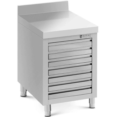 Szafka gastronomiczna na ciasto do pizzy z rantem 7 szuflad 50 x 70 cm