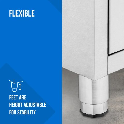 Szafka gastronomiczna na ciasto do pizzy z rantem 7 szuflad 50 x 70 cm