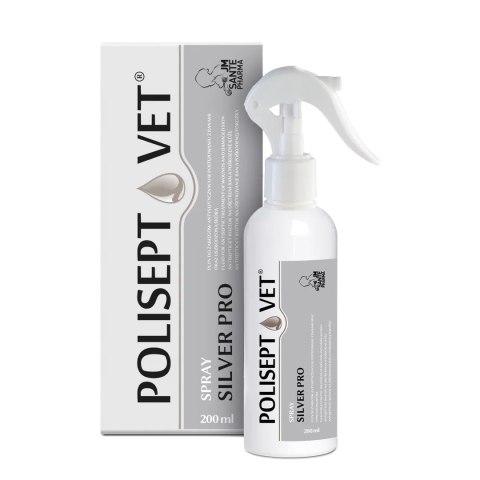 JM SANTE POLISEPT VET SPRAY PRO SILVER do pielęgnacji ran 200ml