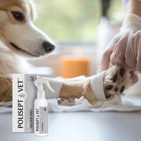 JM SANTE POLISEPT VET SPRAY PRO SILVER do pielęgnacji ran 200ml