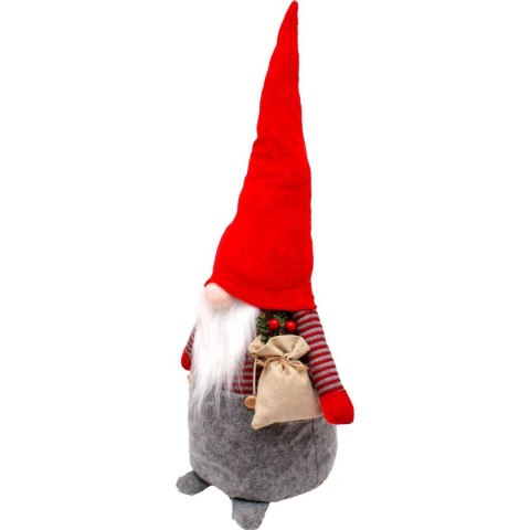 MIKOŁAJ DEKORACYJNY 50 CM BOY Z WORKIEM I JARZĘBINĄ