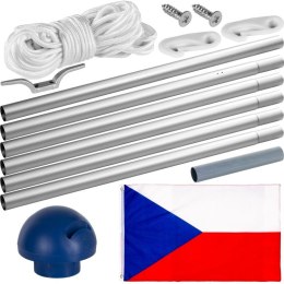 Maszt wraz z flagą Republika Czeska - 650 cm