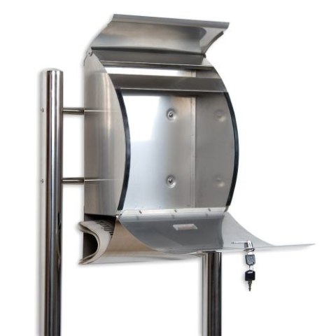 Skrzynka na listy stojąca ze stali nierdzewnej 126 cm