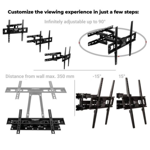 Uchwyt ścienny MOUNTY® do telewizora, VESA 600 x 400
