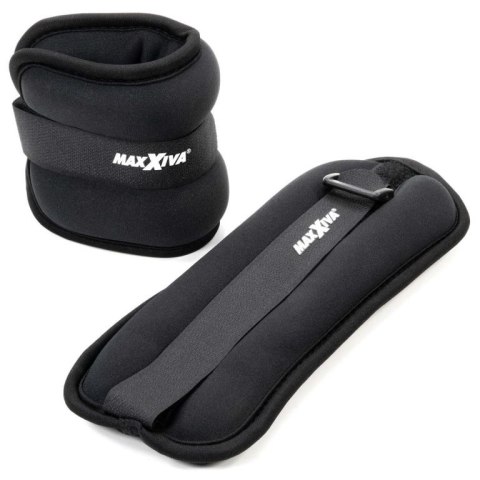 MAXXIVA Mankiety obciążające 2 x 0,5 kg, czarne
