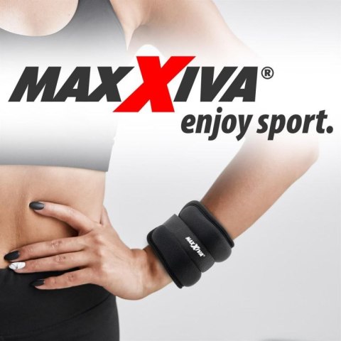 MAXXIVA Mankiety obciążające 2 x 0,5 kg, czarne