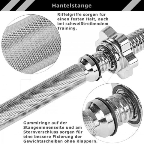 MOVIT Zestaw hantli żeliwnych, 20 kg