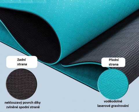 Mata do ćwiczeń MOVIT Yoga, 190 x 60 cm, żółta