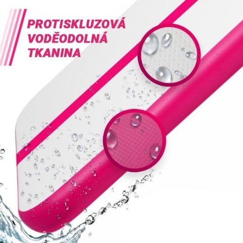 PHYSIONICS Mata dmuchana 400 x 100 x 10 cm, różowa