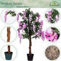 PLANTASIA Sztuczne drzewko, 120 cm, Wisteria krem