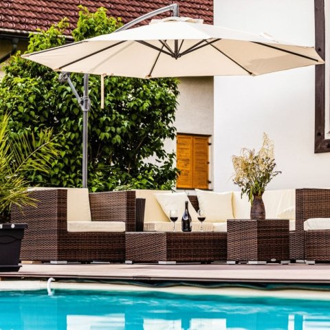 STILISTA Parasol z pokrowcem Ø 3 m, beżowy