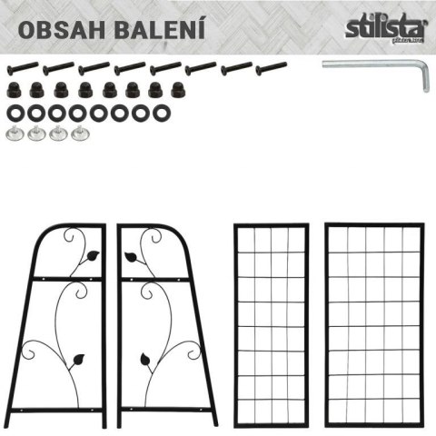 STILISTA stojak na rośliny, 61,5 x 61,5 x 29 cm, stal