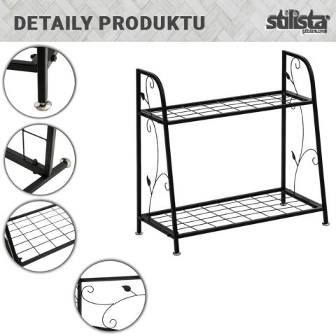 STILISTA stojak na rośliny, 61,5 x 61,5 x 29 cm, stal