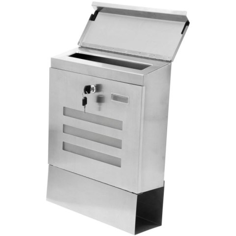 Wisząca skrzynka na listy ze stali nierdzewnej 35 x 44 x 11 cm