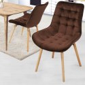 Zestaw krzeseł do jadalni, brązowych, 2 szt