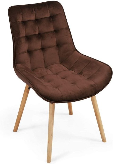 Zestaw krzeseł do jadalni, brązowych, 2 szt