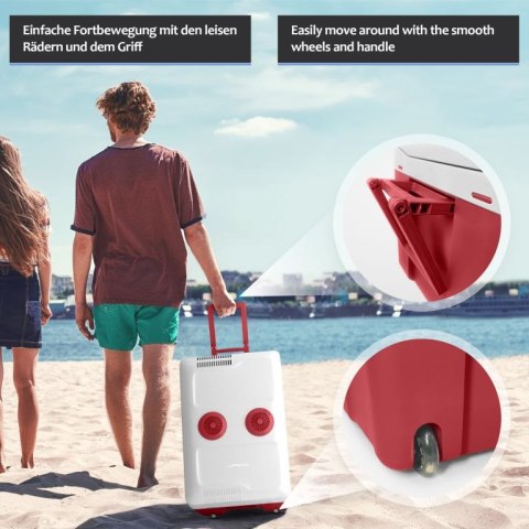 Chłodziarka elektryczna Jago 2 w 1, 40 l, czerwona