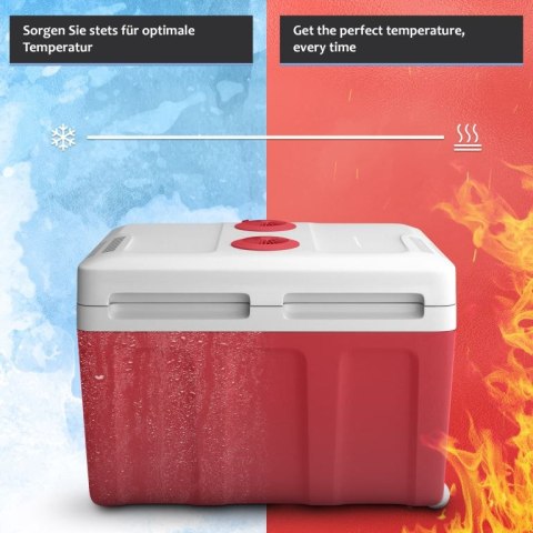 Chłodziarka elektryczna Jago 2 w 1, 40 l, czerwona