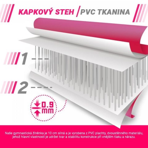 PHYSIONICS Mata dmuchana 700 x 100 x 10 cm, różowa