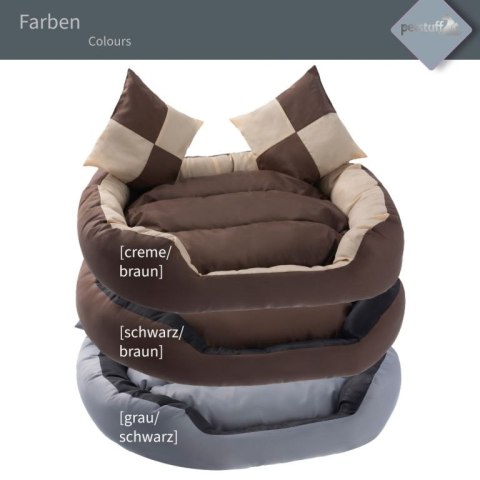 Petstuff Legowisko dla psa, kremowe / brązowe, 65 x 50 x 20