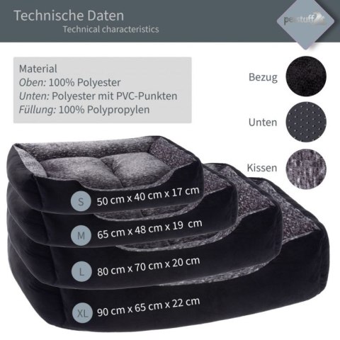 Petstuff Legowisko dla psa, rozmiar XL, 90 x 65 x 22 cm, cza