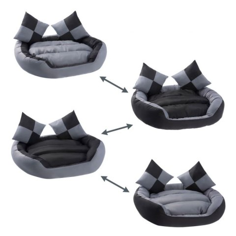 Petstuff Legowisko dla psa, szare / czarne, 110 x 80 x 23 cm