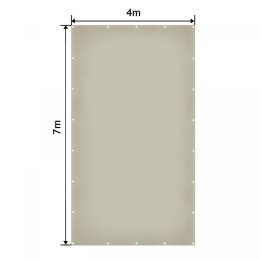 JAGO Plandeka 650 g/m², aluminiowe oczka, szara, 4 x 7 m