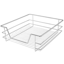 JAGO Zestaw 3 szuflad teleskopowych, 46 x 44 x 14 cm, chrom