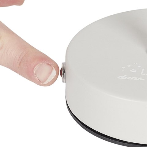 Lampa stołowa ładowana z ażurowymi gwiazdkami biała