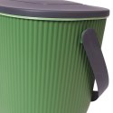 Ekologiczny kompostownik, mały kosz na blat, 10L, zielony z szarą pokrywą