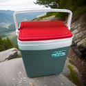 Lodówka turystyczna 25L KAMAI TROPIC na wkłady mrożące, szara z czerwoną pokrywą i białą rączką