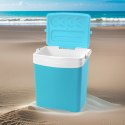 Lodówka turystyczna 25L KAMAI TROPIC na wkłady mrożące, turkusowa z białą rączką