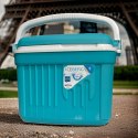 Lodówka turystyczna 8L KAMAI ICEBERG na wkłady mrożące, turkusowa z białą rączką