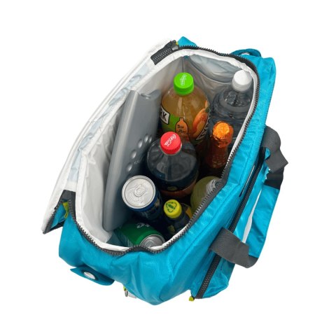 Torba termiczna Kamai Gio Style na ramię, błękitna, z kieszeniami i rączką do noszenia, pojemność 33L