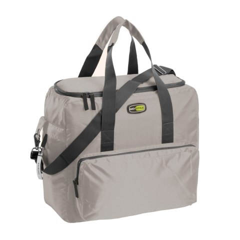 Torba termiczna Kamai Gio Style na ramię, pastelowy szary, z kieszeniami i rączką do noszenia, pojemność 33L
