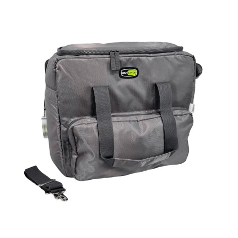 Torba termiczna Kamai Gio Style na ramię, pastelowy szary, z kieszeniami i rączką do noszenia, pojemność 33L