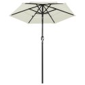 3-poziomowy parasol na aluminiowym słupku, piaskowy, 2 m