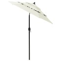 3-poziomowy parasol na aluminiowym słupku, piaskowy, 2 m